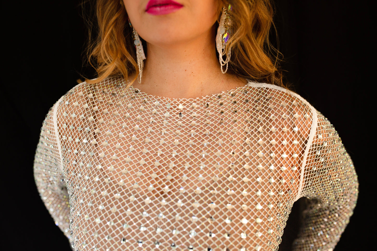 Embellished Hollow Out Diamante Maxi Dress