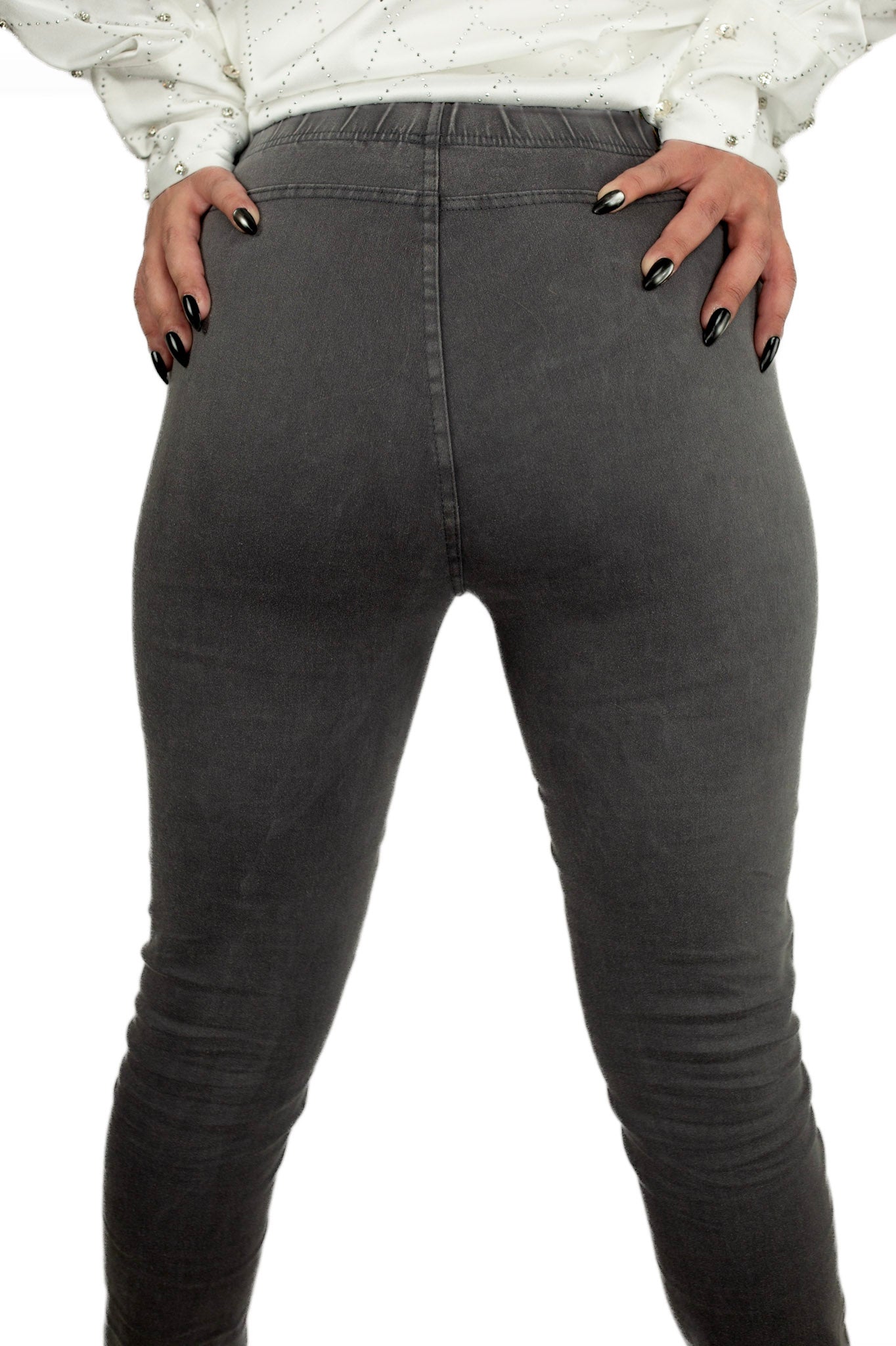 Moto jeggings with ankle zipper detail
