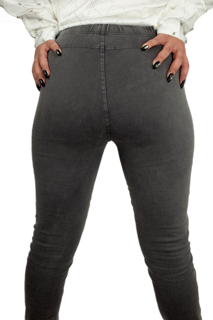 Moto jeggings with ankle zipper detail