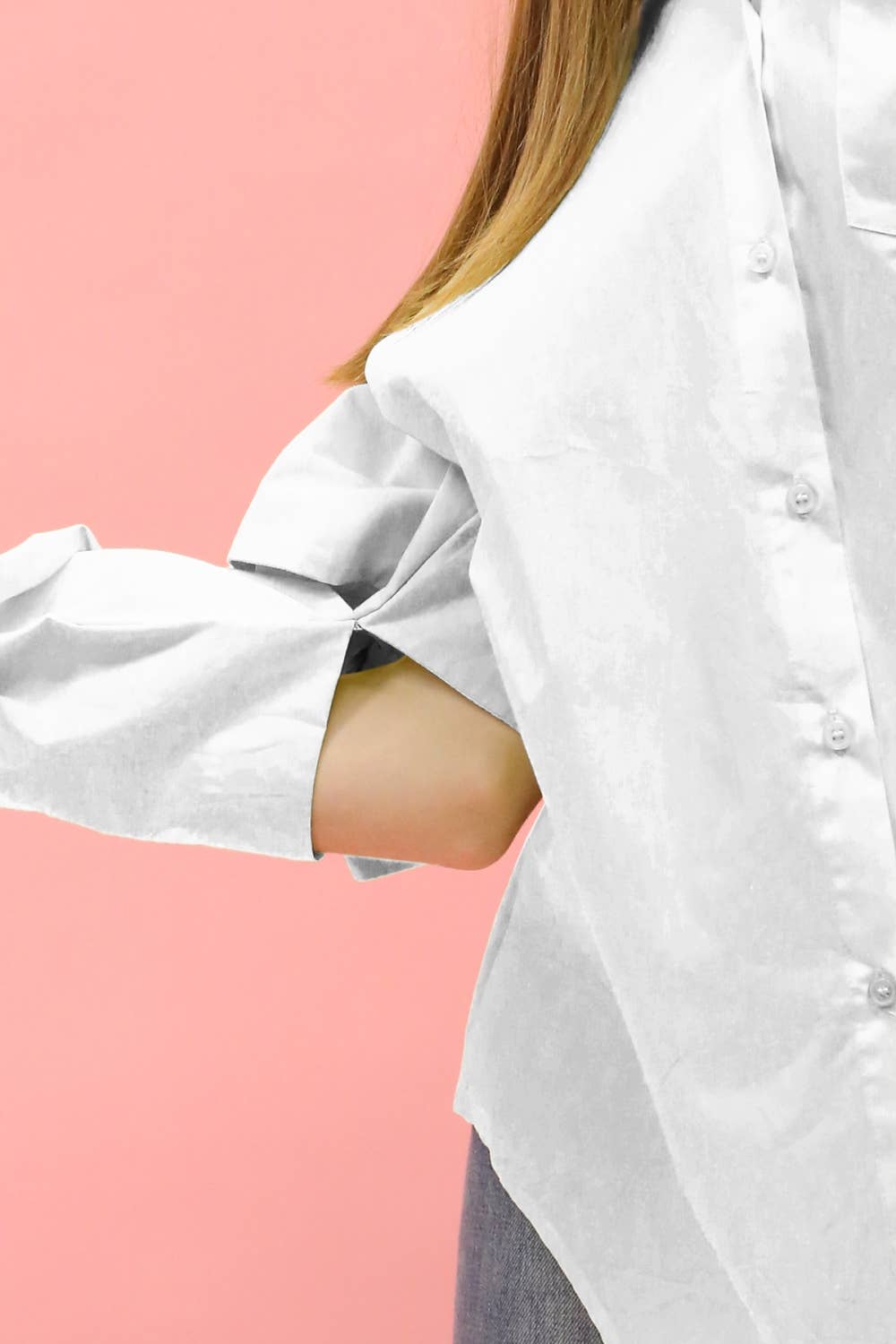 Cutout Elbow Tie Details Long Shirt